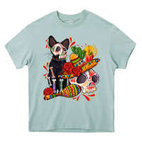 Arona mexican dead day with skeleton cat Heavy Core Tee - AdoDesignShop