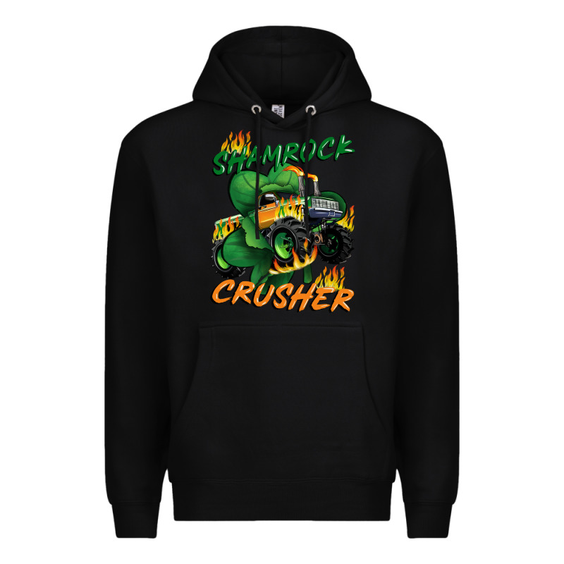Shamrock Crusher St. Patrick's Day Premium Hoodie by CowGirlArtShop | Teevron