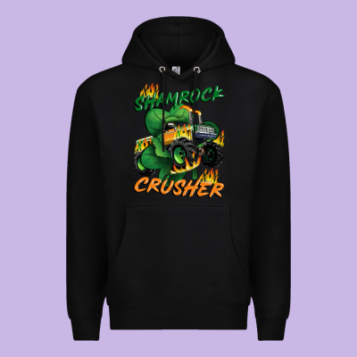 Shamrock Crusher St. Patrick's Day Premium Hoodie Designed By Cowgirlartshop
