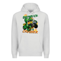 Dove Grey Shamrock crusher St. Patrick's Day Premium Hoodie - CowGirlArtShop