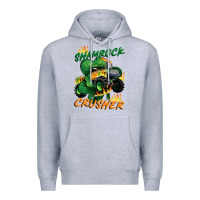Heather Grey Shamrock crusher St. Patrick's Day Premium Hoodie - CowGirlArtShop