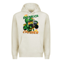Oatmeal Heather Shamrock crusher St. Patrick's Day Premium Hoodie - CowGirlArtShop