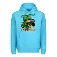Ocean Blue Shamrock crusher St. Patrick's Day Premium Hoodie - CowGirlArtShop