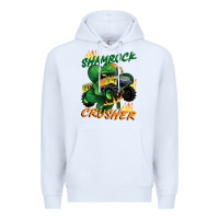 White Shamrock crusher St. Patrick's Day Premium Hoodie - CowGirlArtShop