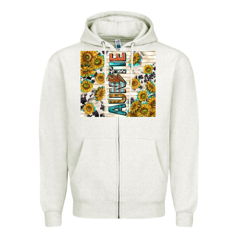 Auntie With Lightning Bolt Zipper Hoodie by TumblerDesignByShophia | Teevron