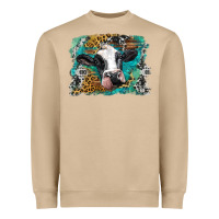 Mushroom holstein cow leopard and western background Heavyweight Sweatshirt - BarkalooDesign