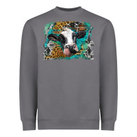 Storm holstein cow leopard and western background Heavyweight Sweatshirt - BarkalooDesign