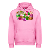 Fuchsia Pink Stuck On You Cup Urban Hoodie - CowhideDigitalArt