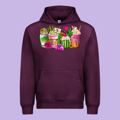 Stuck On You Cup Urban Hoodie Designed By Cowhidedigitalart