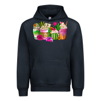 Navy Stuck On You Cup Urban Hoodie - CowhideDigitalArt