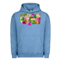 Pigment Pebble Blue Stuck On You Cup Urban Hoodie - CowhideDigitalArt