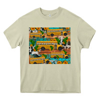Mossy school bus cactus sunflower Heavy Core Tee - Artiststas