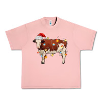 Salmon Christmas cow Urban Heavy Tee - MaliasSmallBusiness