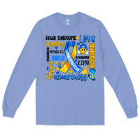 Colony Blue down syndrome awareness typography Long Sleeve Tee - Artiststas