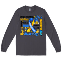 Smoke down syndrome awareness typography Long Sleeve Tee - Artiststas