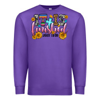Purple it is finished john 19 30 Premium Sweatshirt - OliviaCreatesArt