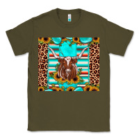 Army Green texas longhorn sunflower gemstone Classic Tee - JahusDesignShop