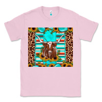 Bubblegum Pink texas longhorn sunflower gemstone Classic Tee - JahusDesignShop