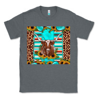 Charcoal Heather texas longhorn sunflower gemstone Classic Tee - JahusDesignShop