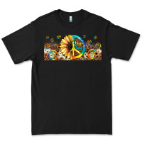 Black hippie soul leopard sunflower Premium Tee - JahusDesignShop