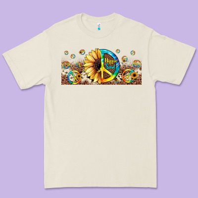 Hippie Soul Leopard Sunflower Premium Tee Designed By Jahusdesignshop