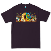 Plum hippie soul leopard sunflower Premium Tee - JahusDesignShop