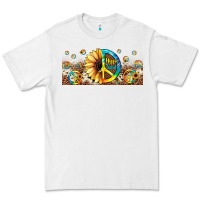 White hippie soul leopard sunflower Premium Tee - JahusDesignShop