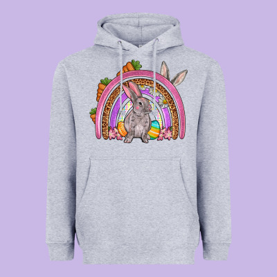 Easter Rainbow Heavyweight Hoodie Designed By Oliviacreatesart