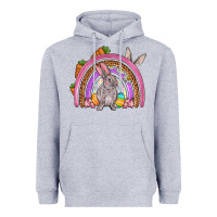 Heather Grey Easter rainbow Heavyweight Hoodie - OliviaCreatesArt