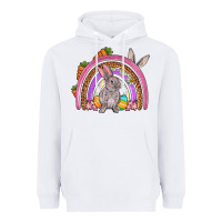 White Easter rainbow Heavyweight Hoodie - OliviaCreatesArt