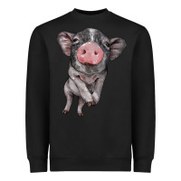 Black baby pig Heavyweight Sweatshirt - BarkalooDesign