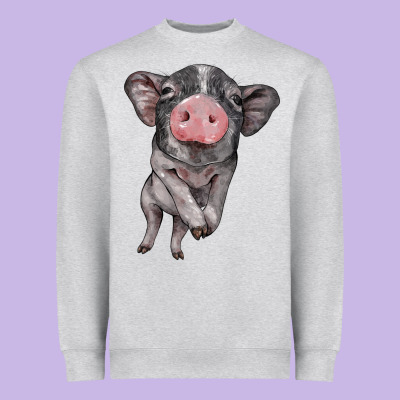 Baby Pig Heavyweight Sweatshirt Designed By Barkaloodesign
