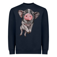 Navy baby pig Heavyweight Sweatshirt - BarkalooDesign