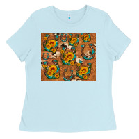 Sunflower Turquoise Leopard Cowhide Horseshoe Ladies Tee | Teevron