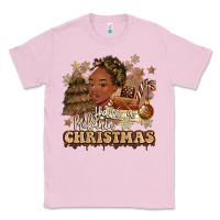 Bubblegum Pink have a melanin christmas  black woman Classic Tee - MaliasSmallBusiness