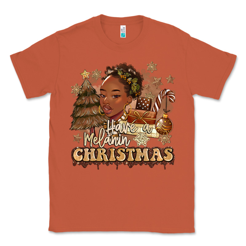 Have A Melanin Christmas  Black Woman Classic Tee by MaliasSmallBusiness | Teevron