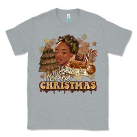 Heather Grey have a melanin christmas  black woman Classic Tee - MaliasSmallBusiness