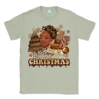 Matcha have a melanin christmas  black woman Classic Tee - MaliasSmallBusiness