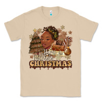 Mushroom have a melanin christmas  black woman Classic Tee - MaliasSmallBusiness