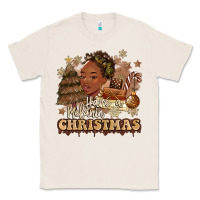 Natural have a melanin christmas  black woman Classic Tee - MaliasSmallBusiness