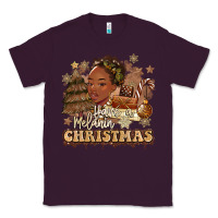 Plum have a melanin christmas  black woman Classic Tee - MaliasSmallBusiness