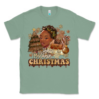 Sage have a melanin christmas  black woman Classic Tee - MaliasSmallBusiness