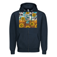 Navy aunt sunflower leopard glitter Zipper Hoodie - TumblerDesignByShophia
