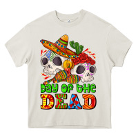 Cream mexican day of the dead Heavy Core Tee - AdoDesignShop