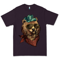 Plum bear cowboy Premium Tee - NancyCooperArtShop