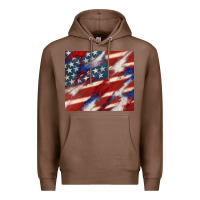 Chestnut American flag glitter 4th of july Premium Hoodie - CowGirlArtShop