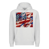 Dove Grey American flag glitter 4th of july Premium Hoodie - CowGirlArtShop