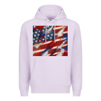 Lilac American flag glitter 4th of july Premium Hoodie - CowGirlArtShop