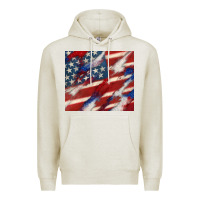 Oatmeal Heather American flag glitter 4th of july Premium Hoodie - CowGirlArtShop