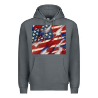 Rock American flag glitter 4th of july Premium Hoodie - CowGirlArtShop